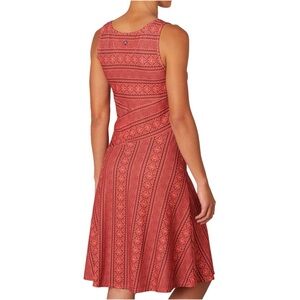 Prana Backless Red Patterned Dress